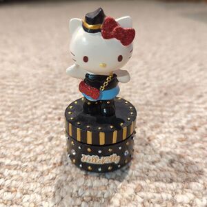 Sanrio Hello Kitty Trinket Box Black Gems Studded Glitter Glam